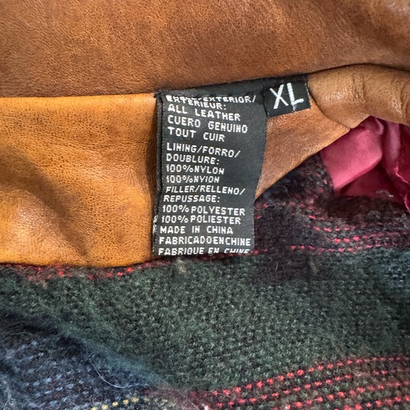 Vintage Context brown leather bomber jacket for men. - Picture 8 of 12